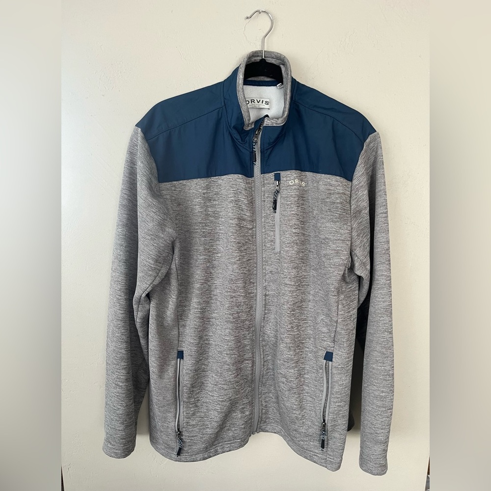 Orvis Men’s zip up fleece fall or spring jacket